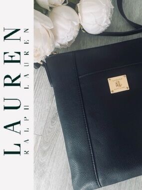 LRL Leather crossbody shoulder bag | Black